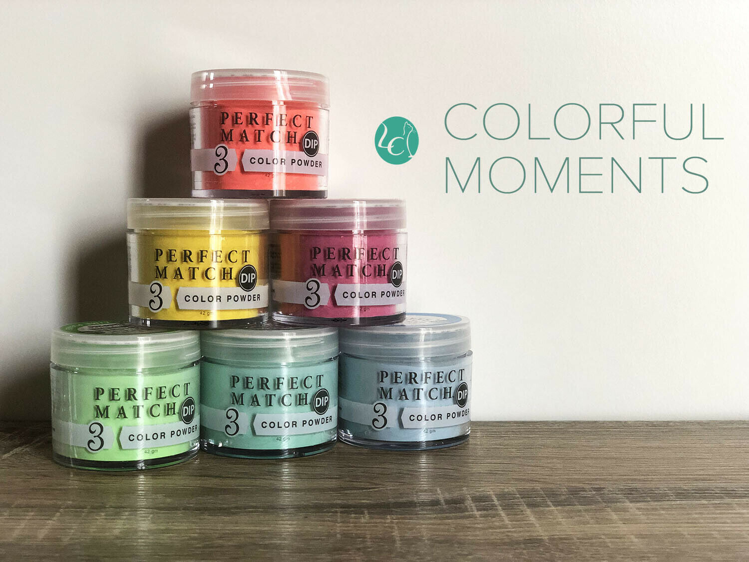 Perfect Match Dipping Powder, Colorful Moments Collection, 1.5oz, Full line of 6 colors (From PMDP253 to PMDP 258) OK0620VD