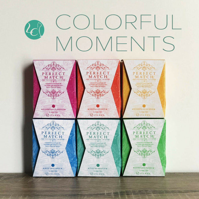 LeChat Perfect Match Nail Lacquer And Gel Polish, Colorful Moments Collection, 0.5oz, Full line of 6 colors (from PMS253 to PMS258) OK0620VD