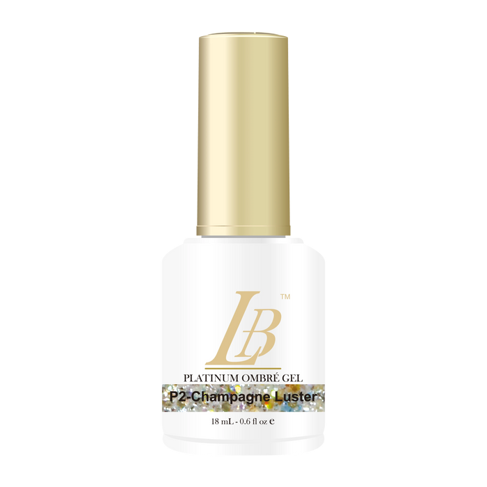 iGel LB Platinum Ombre Gel Polish, PL OM02, Champagne Luster, 0.6oz