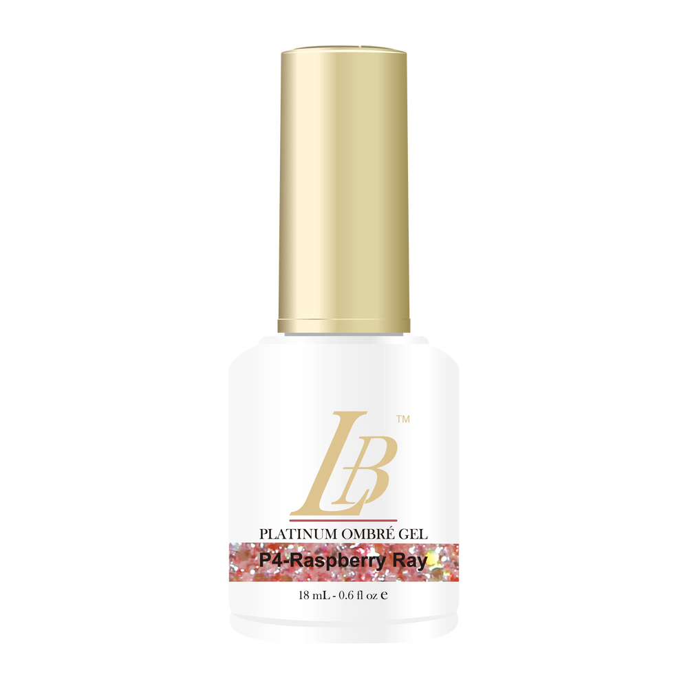 iGel LB Platinum Ombre Gel Polish, PL OM04, Raspberry Ray, 0.6oz