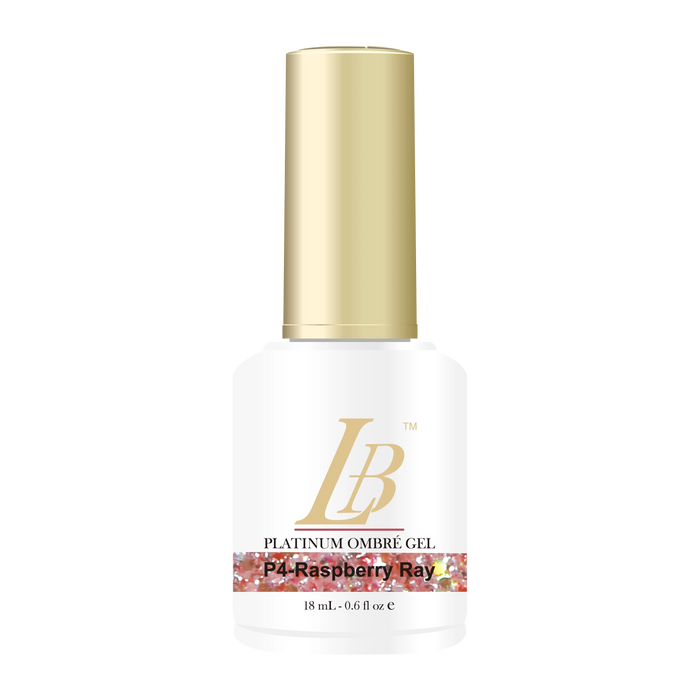 iGel LB Platinum Ombre Gel Polish, PL OM04, Raspberry Ray, 0.6oz