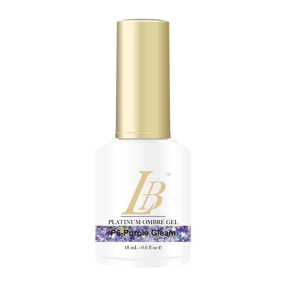 iGel LB Platinum Ombre Gel Polish, PL OM06, Purple Gleam, 0.6oz