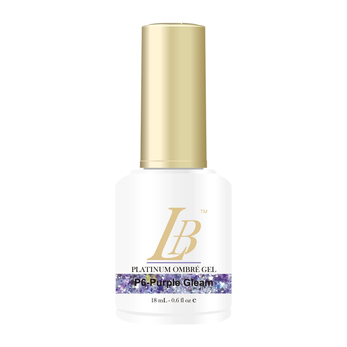 iGel LB Platinum Ombre Gel Polish, PL OM06, Purple Gleam, 0.6oz