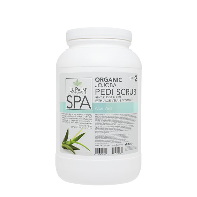 La Palm, Organic Jojoba Pedi Scrub, Aloe Vera, 1Gal KK