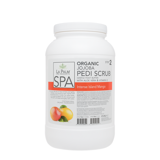 La Palm, Organic Jojoba Pedi Scrub, Intense Island Mango, 1Gal KK