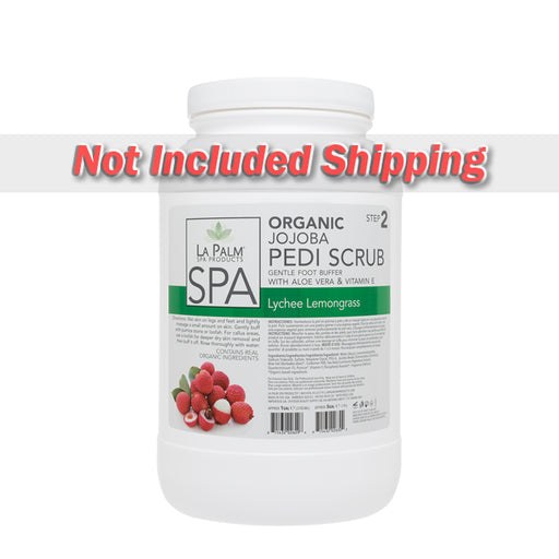 La Palm, Organic Jojoba Pedi Scrub, Lychee Lemongrass, 1Gal KK