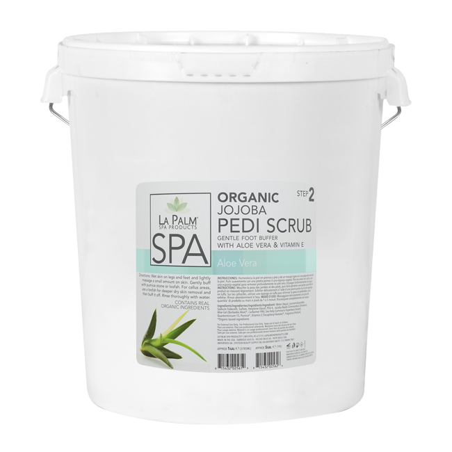 La Palm, Organic Jojoba Pedi Scrub, Aloe Vera, 5Gal KK