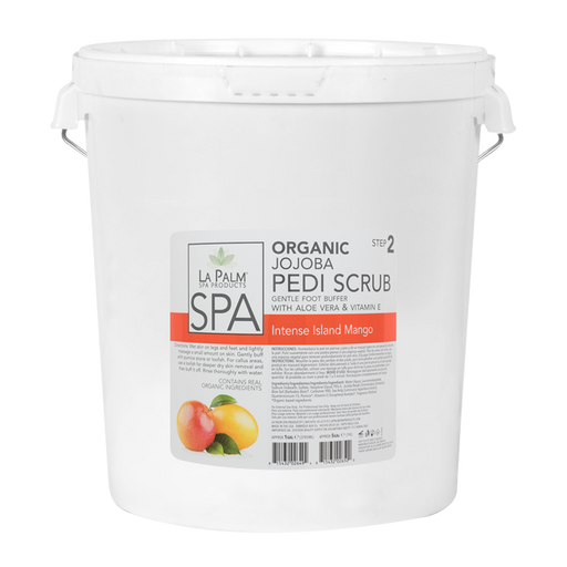 La Palm, Organic Jojoba Pedi Scrub, Intense Island Mango, 5Gal KK