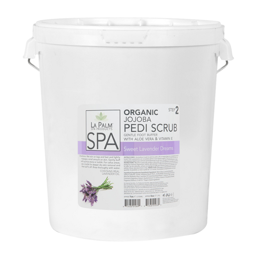 La Palm, Organic Jojoba Pedi Scrub, Sweet Lavender Dreams, 5Gal KK