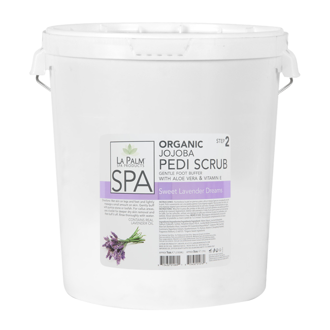 La Palm, Organic Jojoba Pedi Scrub, Sweet Lavender Dreams, 5Gal KK