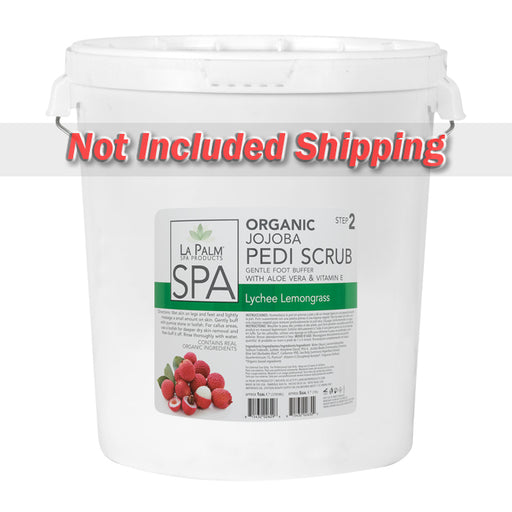 La Palm, Organic Jojoba Pedi Scrub, Lychee Lemongrass, 5Gal KK