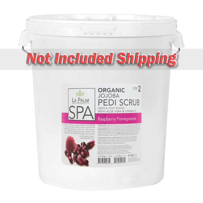 La Palm, Organic Jojoba Pedi Scrub, Raspberry & Pomegranate, 5Gal KK
