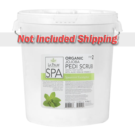 La Palm, Organic Jojoba Pedi Scrub, Spearmint Eucalyptus, 5Gal KK