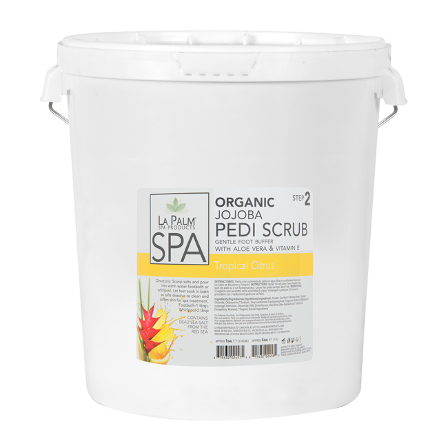 La Palm, Organic Jojoba Pedi Scrub, Tropical Citrus, 5Gal KK