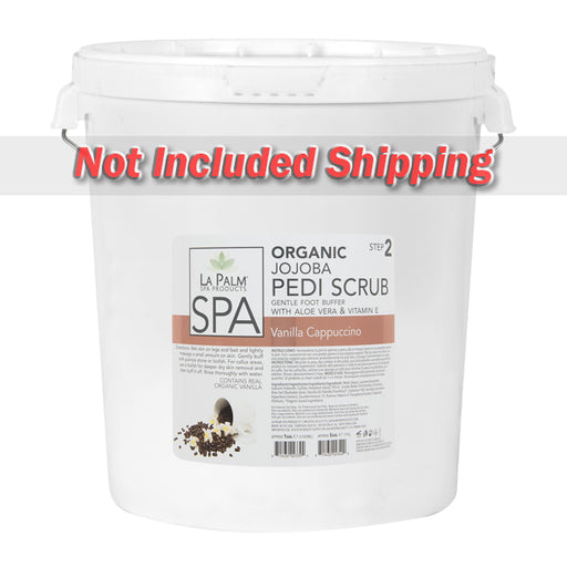 La Palm, Organic Jojoba Pedi Scrub, Vanilla Cappuccino, 5Gal KK