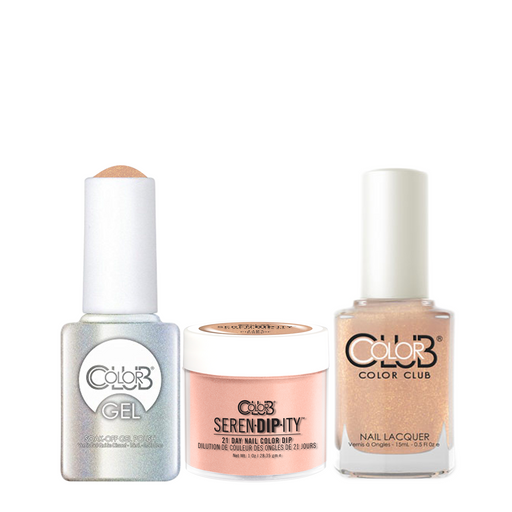 Color Club 3in1 Dipping Powder + Gel Polish + Nail Lacquer , Serendipity, Piece of Cake, 1oz, 05XDIP1107-1 KK