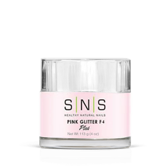 SNS Dipping Powder, 10, NATURAL PINK GLITTER F4, 4oz (Packing: 40 pcs/case)