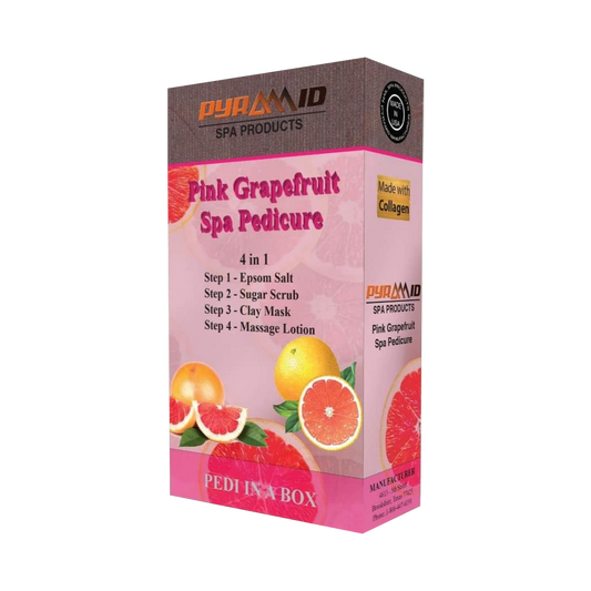 Pyramid Spa Pedicure 4in1 (Made With COLLAGEN), PINK GRAPEFRUIT (Pk: 50 packs/case)