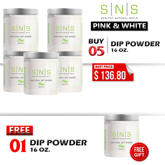 SNS Dipping Powder, Pink & White Collection, 16oz, Buy 5 Get 1 FREE