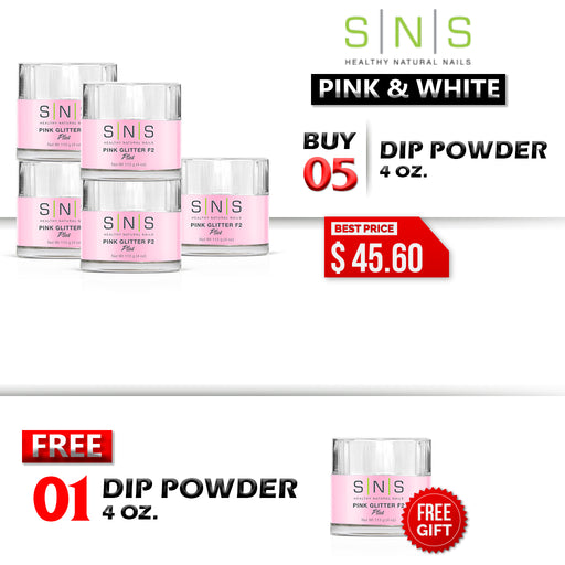 SNS Dipping Powder, Pink & White Collection, 4oz, Buy 5 Get 1 FREE