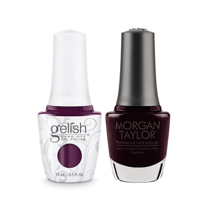 Gelish Gel Polish & Morgan Taylor Nail Lacquer, Plum And Done, 0.5oz, 1110866 + 50051 KK0907