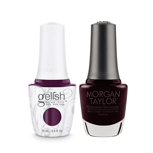 Gelish Gel Polish & Morgan Taylor Nail Lacquer, Plum And Done, 0.5oz, 1110866 + 50051 KK0907