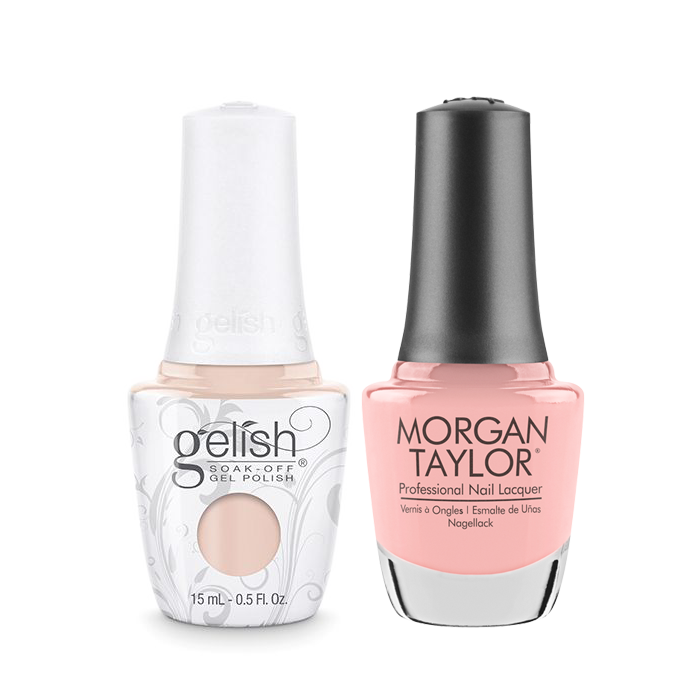 Gelish Gel Polish & Morgan Taylor Nail Lacquer, Prim-rose and Proper, 0.5oz, 1110203 + 50203 KK0907