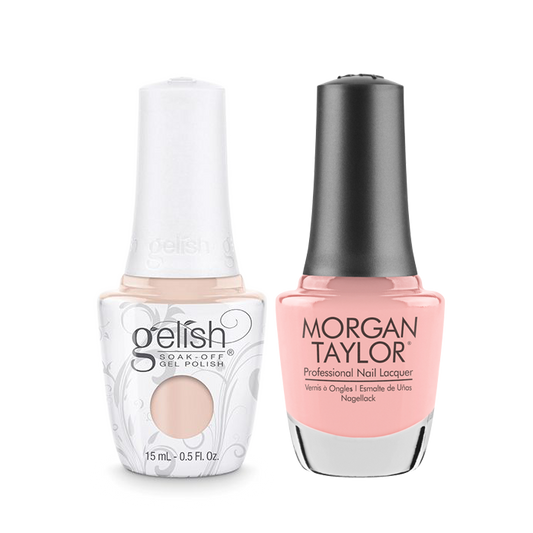 Gelish Gel Polish & Morgan Taylor Nail Lacquer, Prim-rose and Proper, 0.5oz, 1110203 + 50203 KK0907