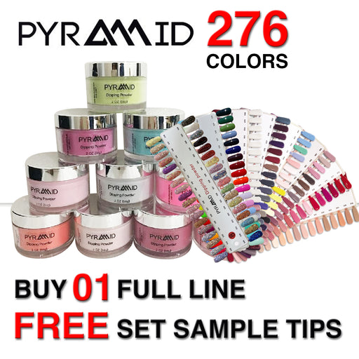 Pyramid Dipping Powder, Full Line Of 276 Colors (From 301 To 566, NE41 to NE50), 2oz