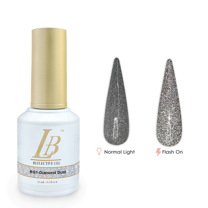 iGel LB Reflective Gel Polish, RG01, Diamond Dust, 0.6oz