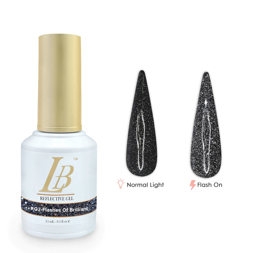iGel LB Reflective Gel Polish, RG02, Flashes Of Brilliant, 0.6oz