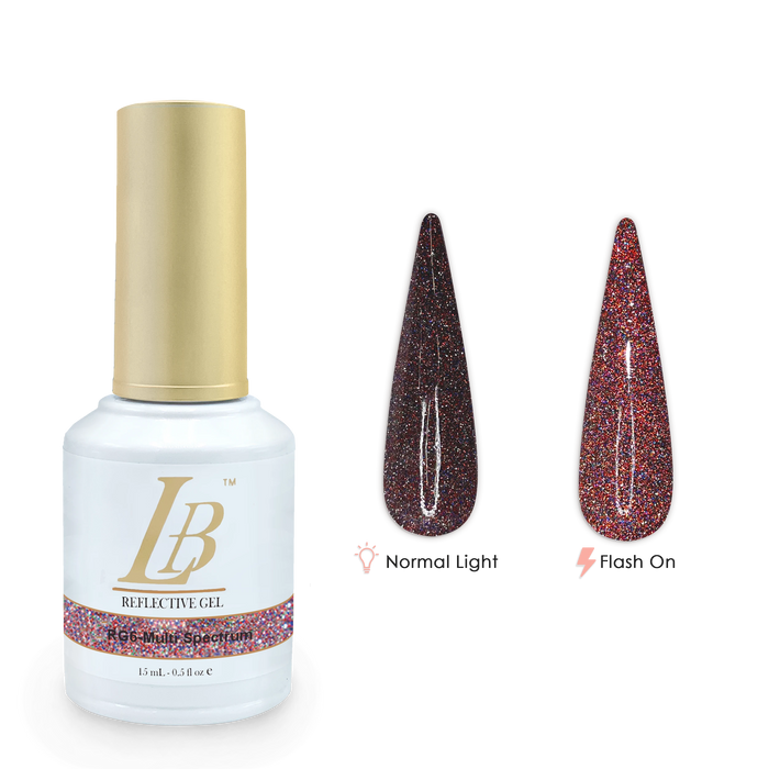 iGel LB Reflective Gel Polish, RG06, Multi Spectrum, 0.6oz