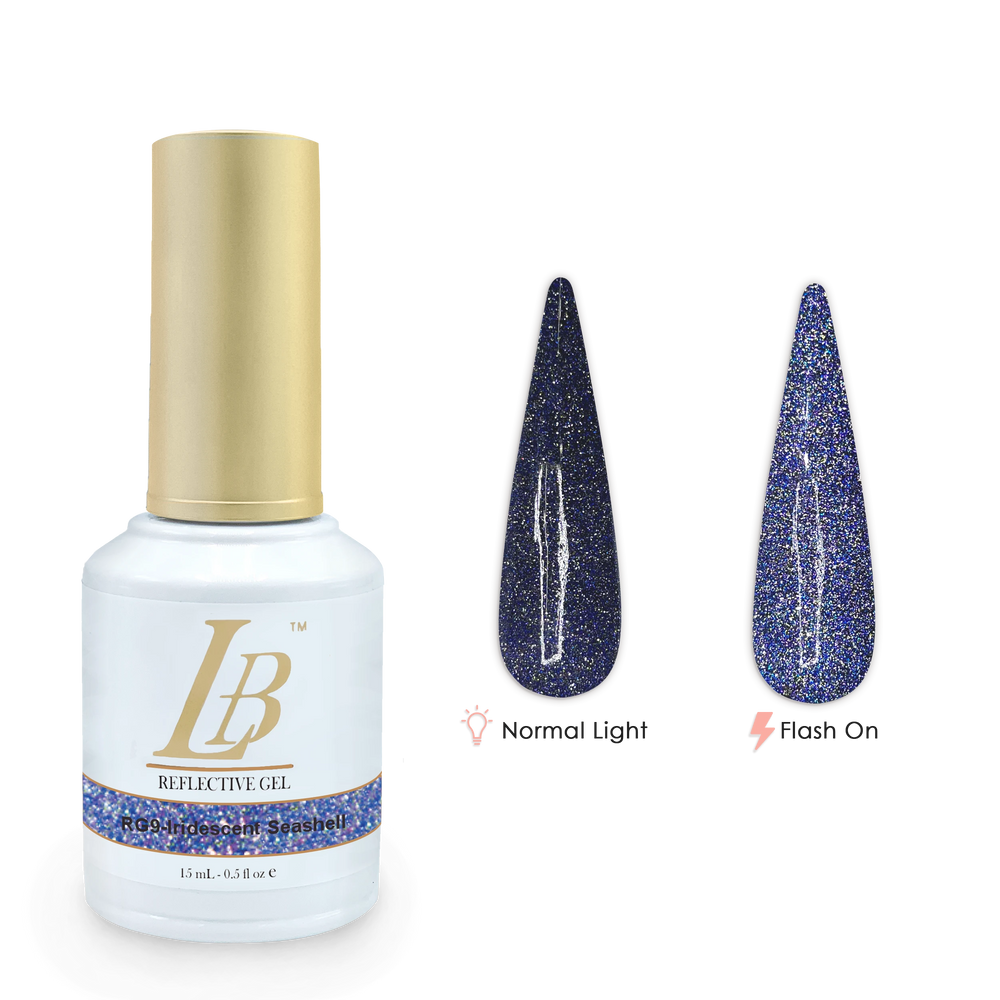 iGel LB Reflective Gel Polish, RG09, Iridescent Seashell, 0.6oz