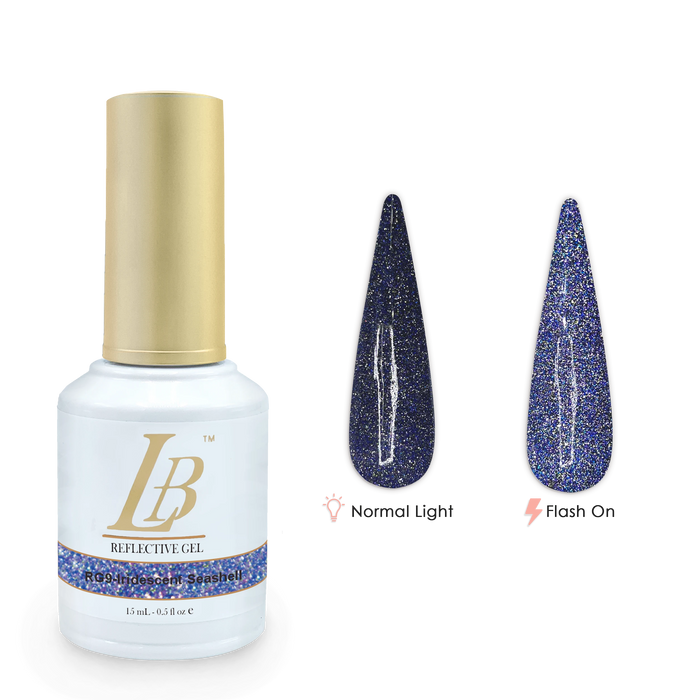 iGel LB Reflective Gel Polish, RG09, Iridescent Seashell, 0.6oz