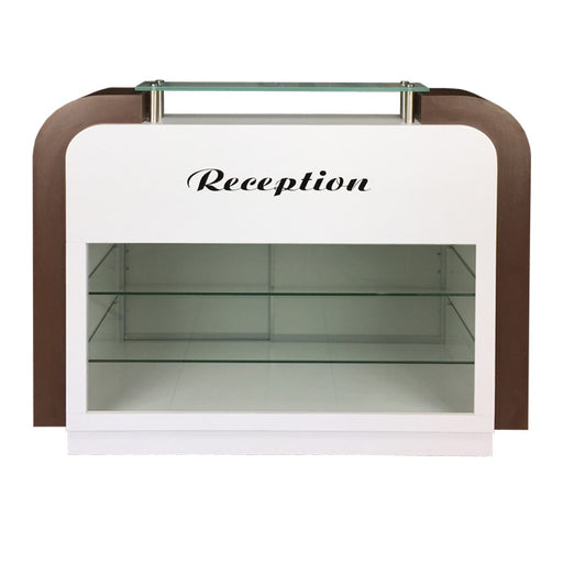 SPA Reception Desk, White/Chocolate, C-39 (NOT Included Shipping Charge)