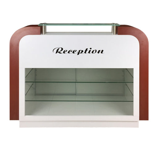 SPA Reception Desk, White/Burgundy, C-39 (NOT Included Shipping Charge)