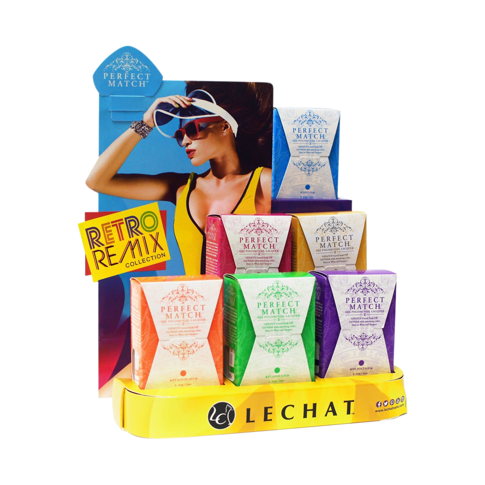 LeChat Perfect Match, Retro Collection, Full Line of 6 Colors (from PMS199 to PMS204, Price: $7.95/pc), 0.5oz, PMRRD02 KK