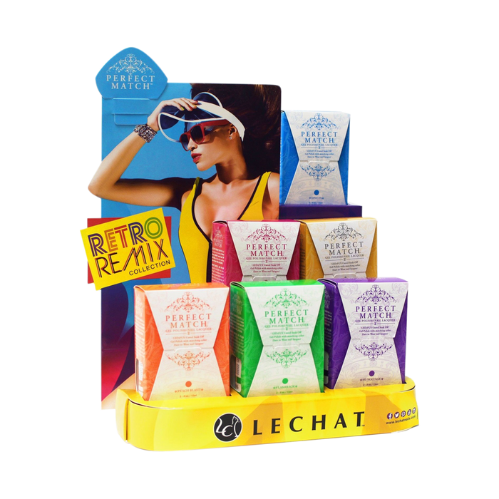 LeChat Perfect Match, Retro Collection, Full Line of 6 Colors (from PMS199 to PMS204, Price: $7.95/pc), 0.5oz, PMRRD02 KK