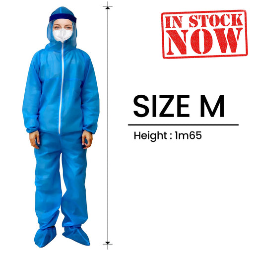 Protective Body Suit, BLUE, Size M (Packing: 50 pcs/case)