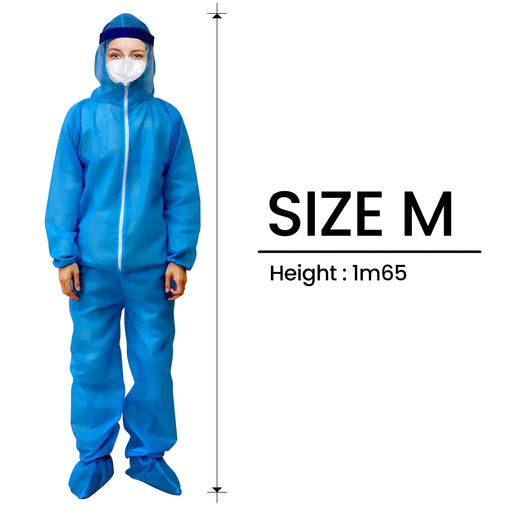 Protective Body Suit, BLUE, Size M (Packing: 50 pcs/case)
