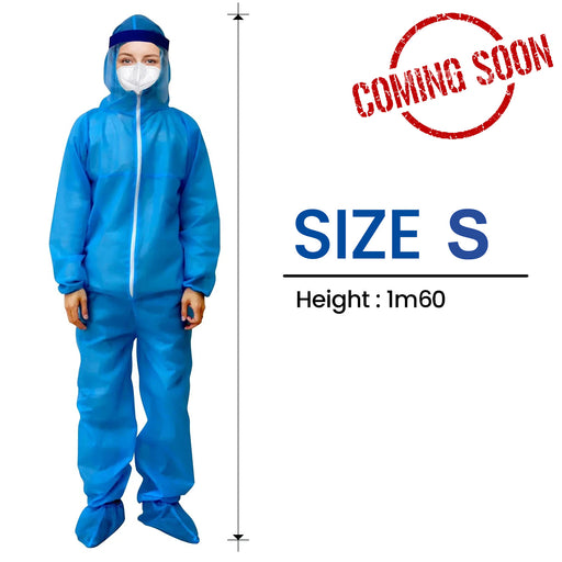 Protective Body Suit, BLUE, Size S (Packing: 50 pcs/case)