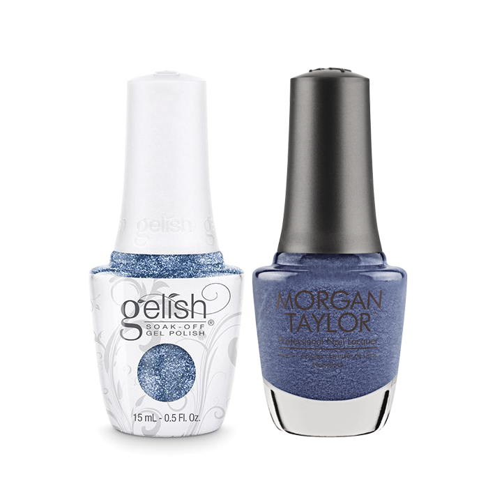 Gelish Gel Polish & Morgan Taylor Nail Lacquer, Rhythm and Blues  , 0.5oz, 1110093 + 50093 KK0907