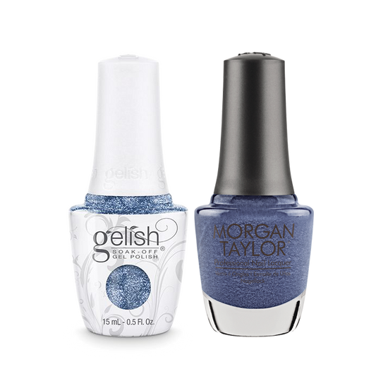 Gelish Gel Polish & Morgan Taylor Nail Lacquer, Rhythm and Blues  , 0.5oz, 1110093 + 50093 KK0907