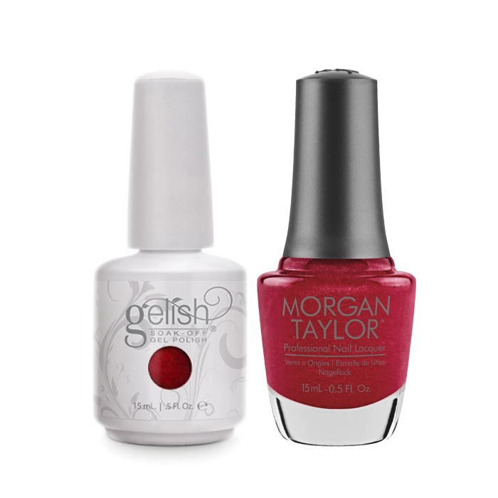 Gelish Gel Polish & Morgan Taylor Nail Lacquer, Oh, Rocking My Stocking , 0.5oz, 1100091+ 50237