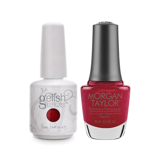 Gelish Gel Polish & Morgan Taylor Nail Lacquer, Oh, Rocking My Stocking , 0.5oz, 1100091+ 50237