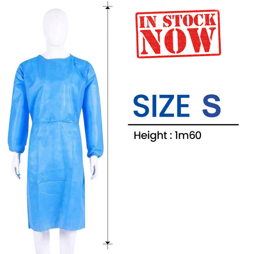Disposable Protective  Isolation Gown, BLUE, Size S OK0416VD