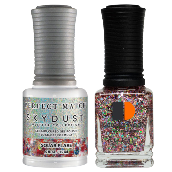 LeChat Perfect Match Nail Lacquer And Gel Polish, SKY DUST Collection, SD03, Solar Flare, 0.5oz
