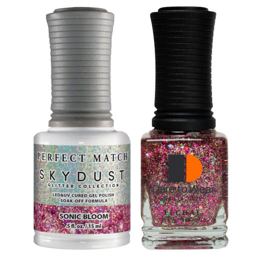 LeChat Perfect Match Nail Lacquer And Gel Polish, SKY DUST Collection, SD04, Sonic Bloom, 0.5oz