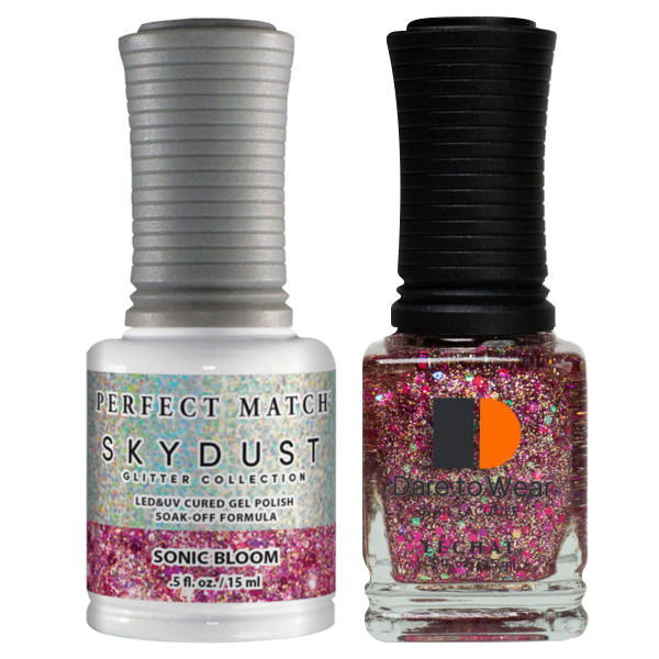 LeChat Perfect Match Nail Lacquer And Gel Polish, SKY DUST Collection, SD04, Sonic Bloom, 0.5oz