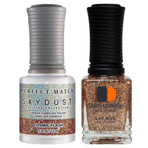 LeChat Perfect Match Nail Lacquer And Gel Polish, SKY DUST Collection, SD05, Cosmic Flash, 0.5oz